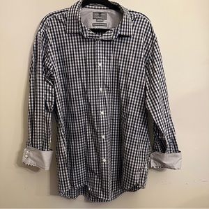 Men’s plaid Black Brown 1826 dress shirt